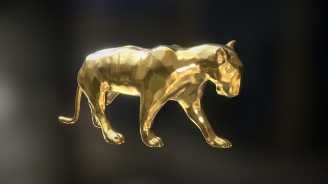 Golden Panthera 3D Model