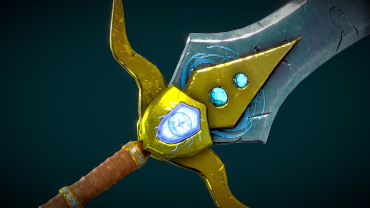 Magic Stylized Sword 3D Model