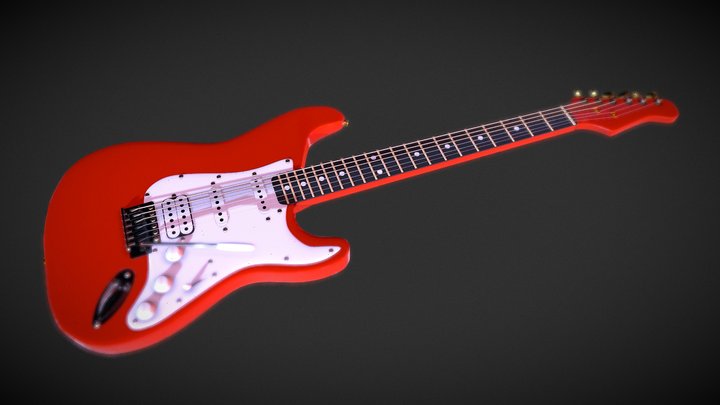 Electro Guitar 3D Model