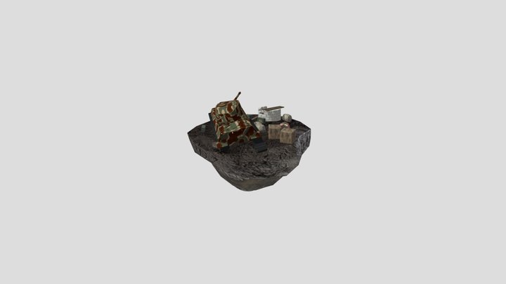 Panzerkampfwagen Tiger Ausf. B Diorama 3D Model