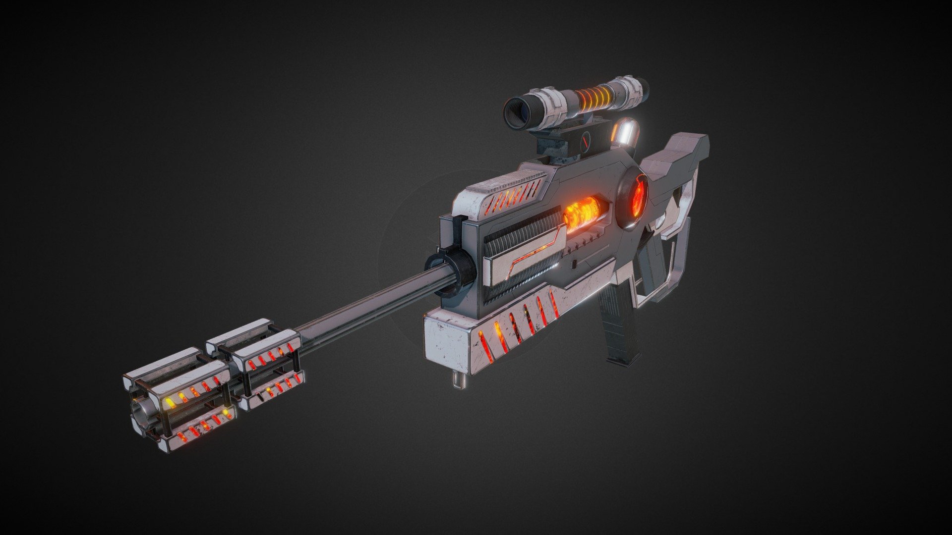 Sci Fi - Rifle / Sniper - animated - Download Free 3D model by kevin ...