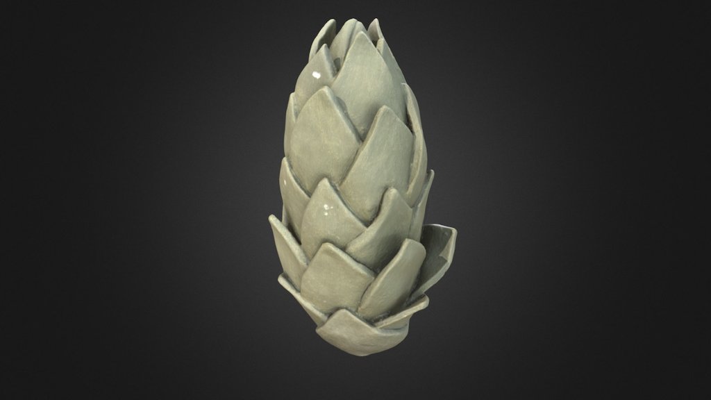 hand modeled flower