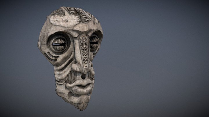 african mask 1 3D Model