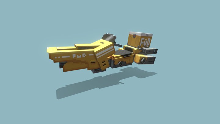 Cyberpunk Hoverbike 3D Model