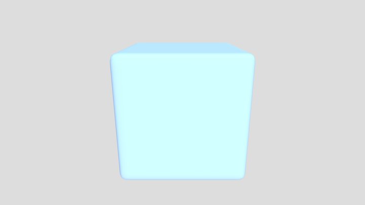 The blue square 3D Model