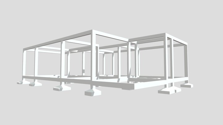 PROJETO ESTRUTURAL COMERCIAL IMPLANTA 3D Model