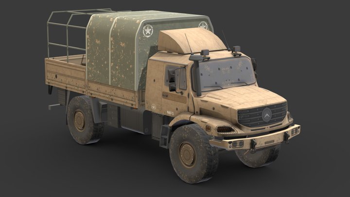 War Vehicle 3D Low-Poly # 4 3D Model