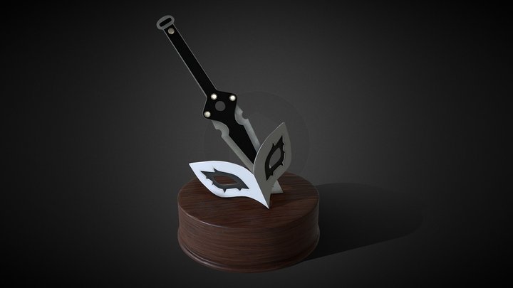 Joker's Knife and Mask (Fan Art) 3D Model