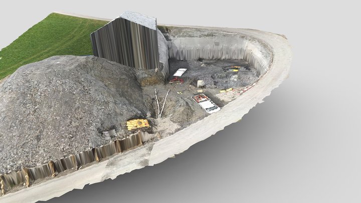 Wasserversorgung Luven, Reservoir Sur Vitg 3D Model