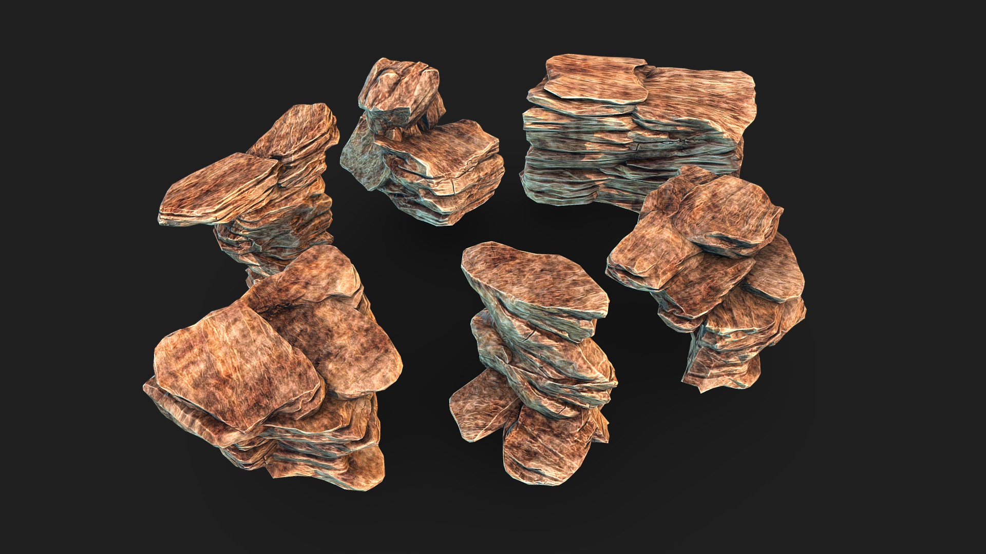 3D model Canyon Cliff Rocks 01 - This is a 3D model of the Canyon Cliff Rocks 01. The 3D model is about a group of wood carvings.