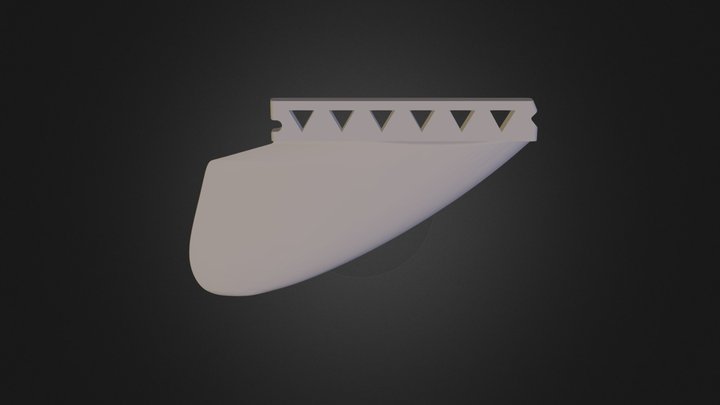 Bonzer' Side Fin Runner Large 8 Degree Cant 3D Model