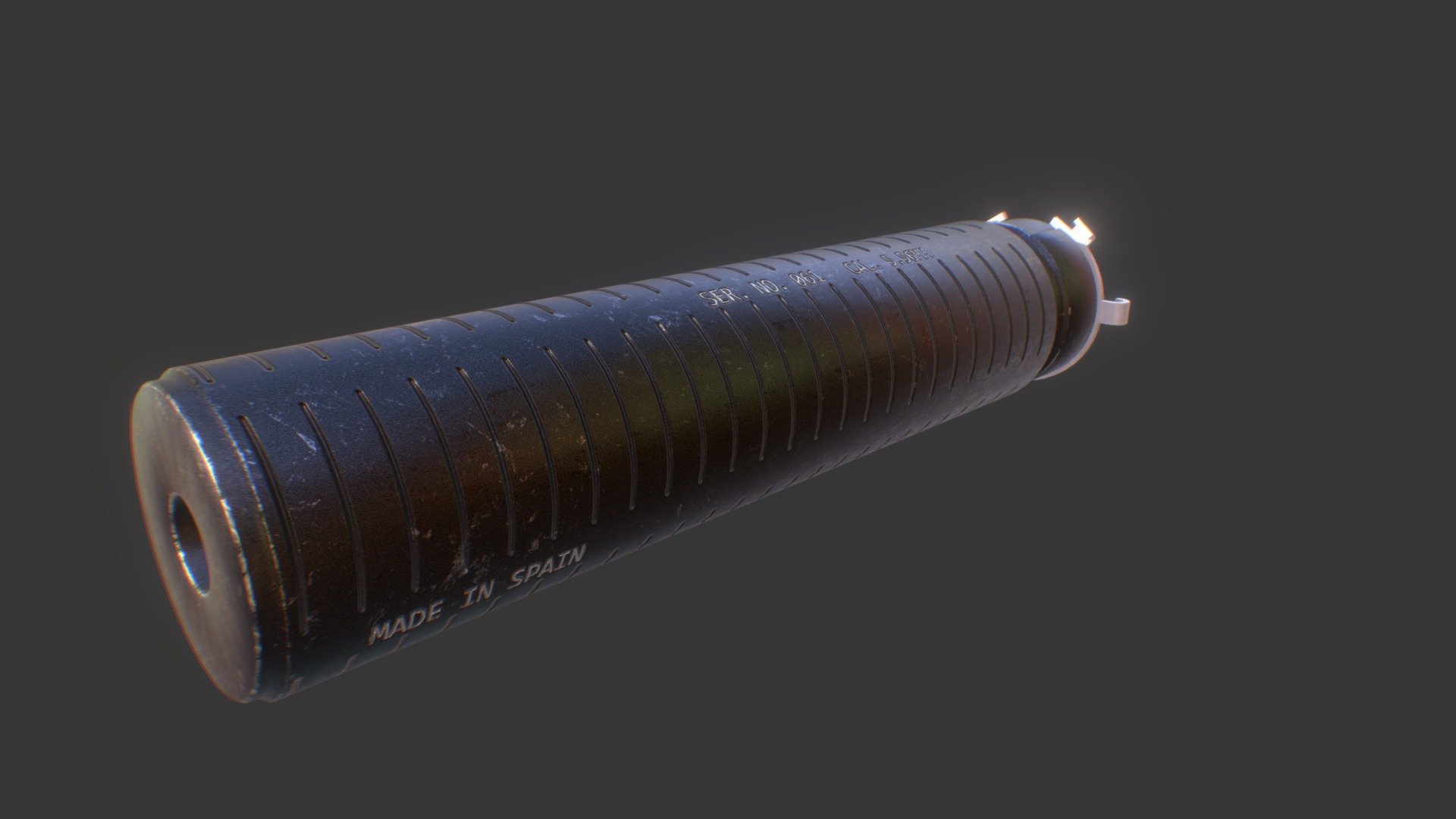 Gun Silencer 5.56mm - 3D model by oscar5055 [5eadc9a] - Sketchfab