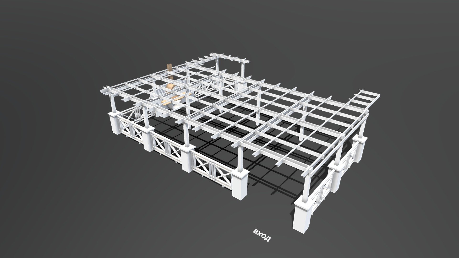 пергола 1_1 - 3D model by ubesedki [5eaef00] - Sketchfab
