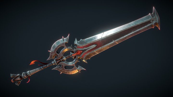 Stylized Big Sword 3D Model
