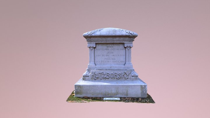 Kutzborsky Family Grave Monument 3D Model