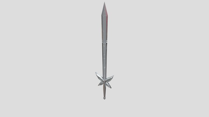 Meryl's Silver Butterfly Sword 3D Model