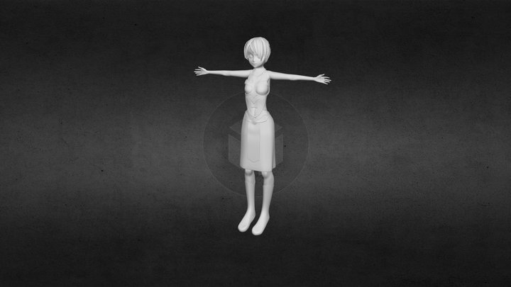 Manga girl 2 3D Model