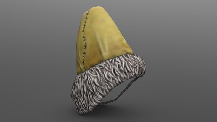 Colovian Fur Helmet 3D Model