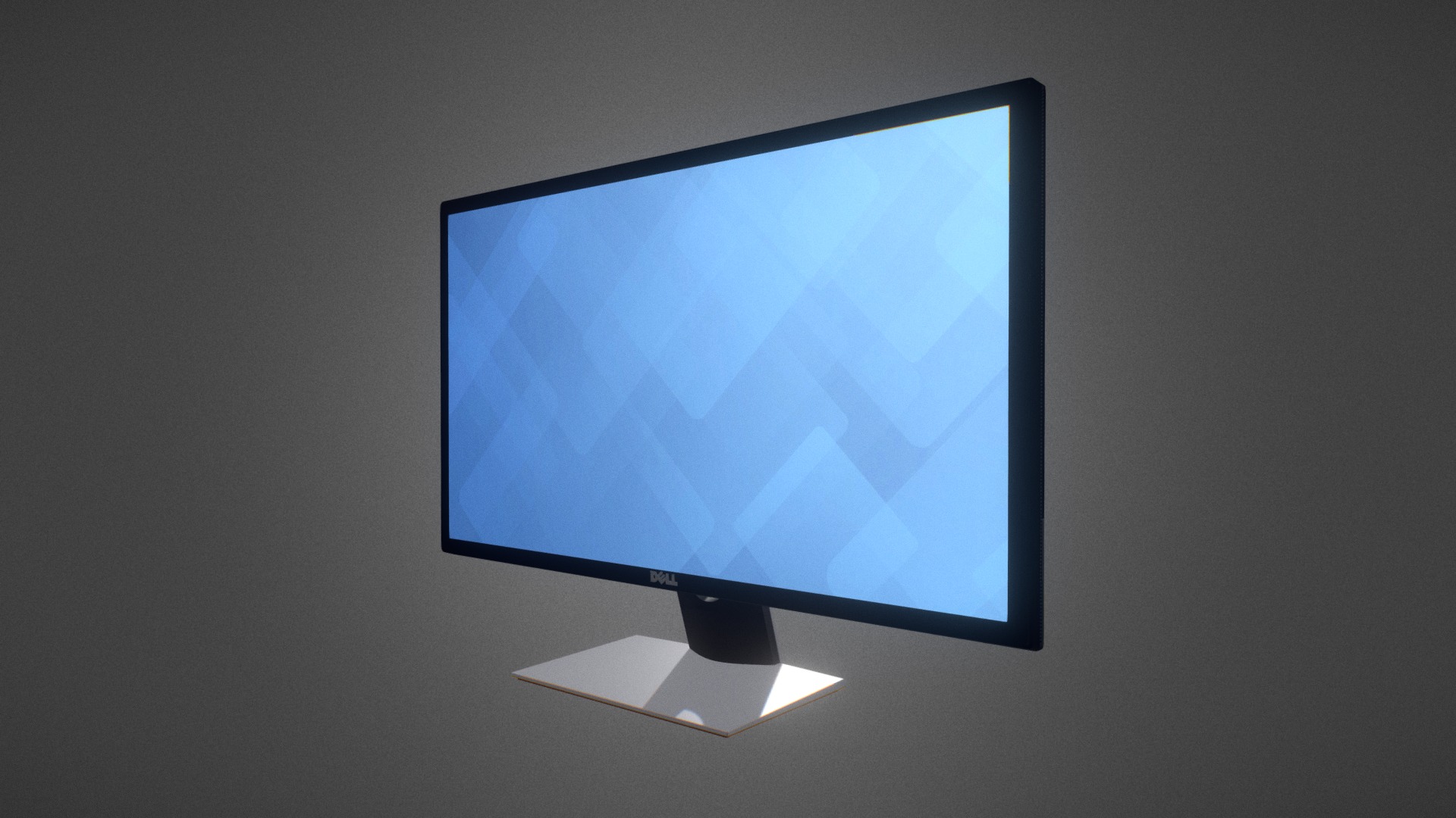 3D model Dell S2817Q for Element 3D - This is a 3D model of the Dell S2817Q for Element 3D. The 3D model is about a computer monitor with a blue screen.