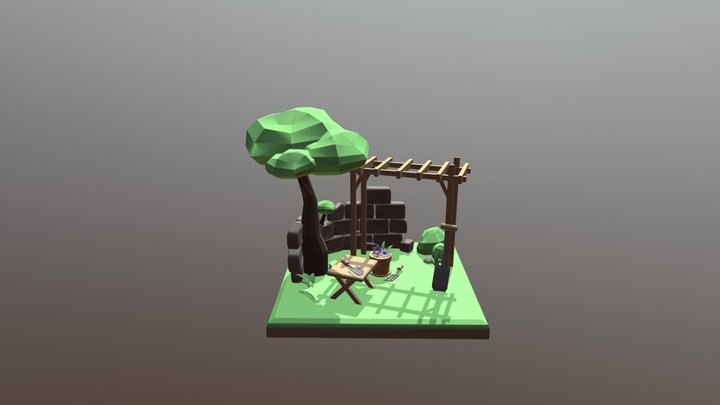 Garden Scene 3D Model