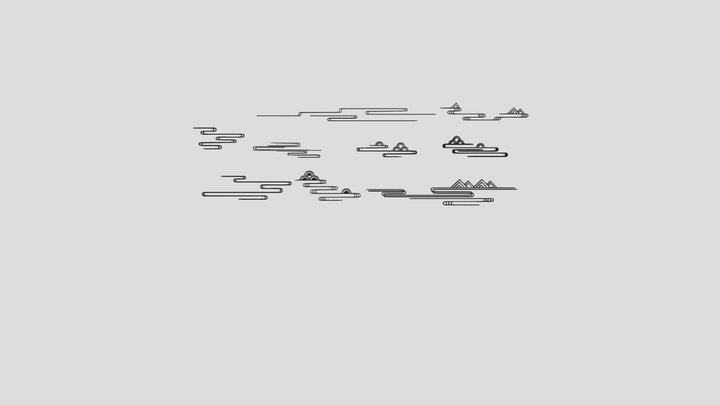 cloud graphic design 3D Model