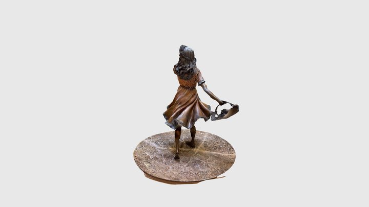 Métal sculpture of a lady 3D Model