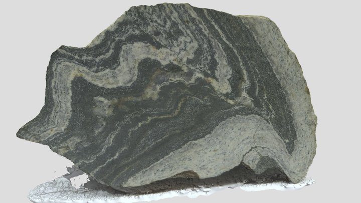 Folded amphibolite, Austria