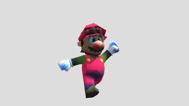 Mario PSX Style 3D Model