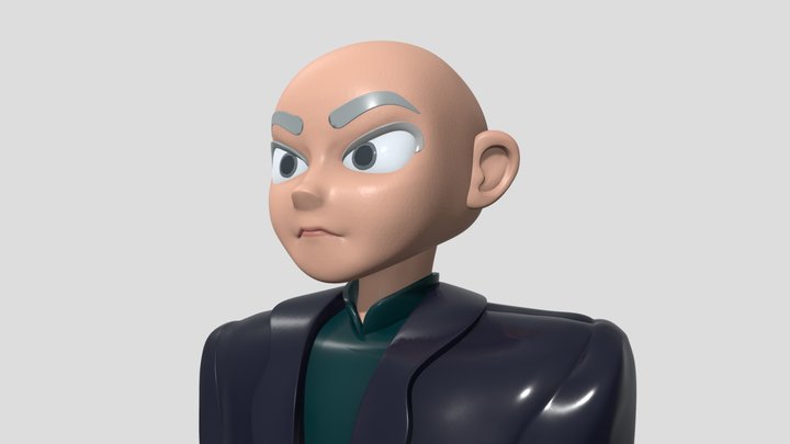 光頭亮光光 3D Model