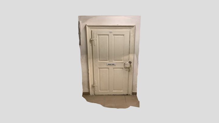 Old storage room door 3D Model