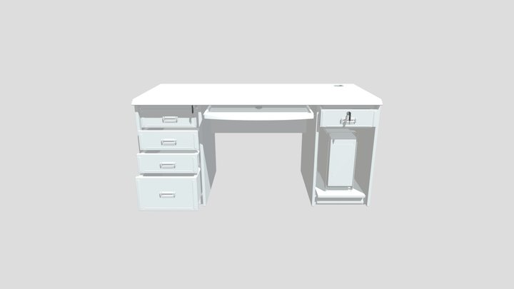 Computer desk office desk table 3D Model