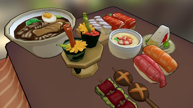 Sushi Set 3D Model