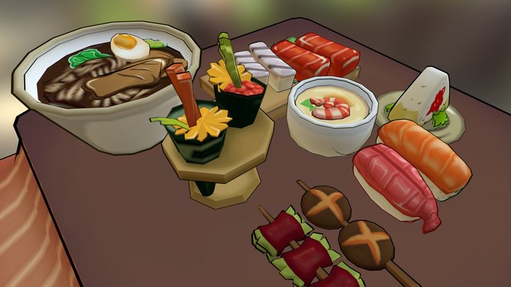 Sushi Set 3D Model