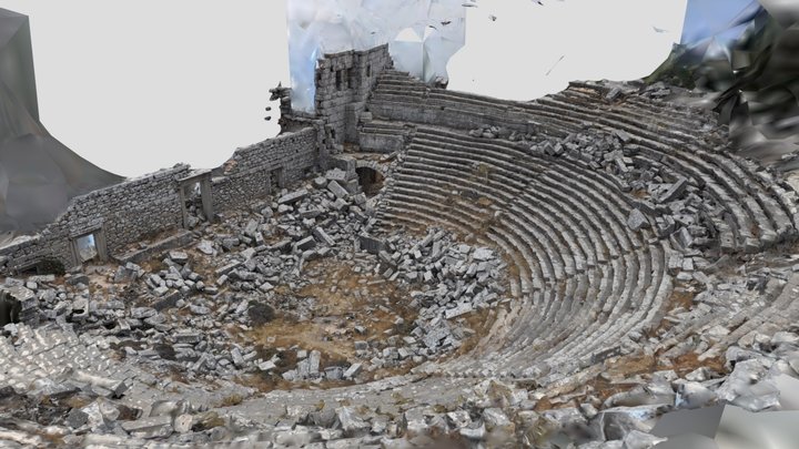 Termessos Amphitheatre Panorama 3D Model