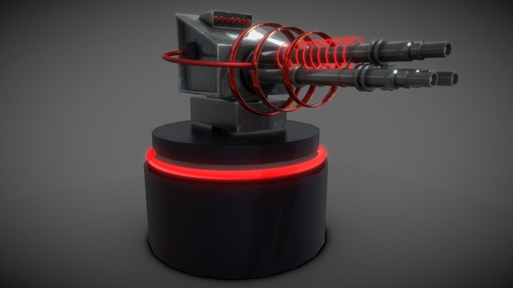 Sci-Fi Turret 3D Model
