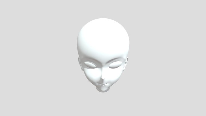 Anime Head 3D Model