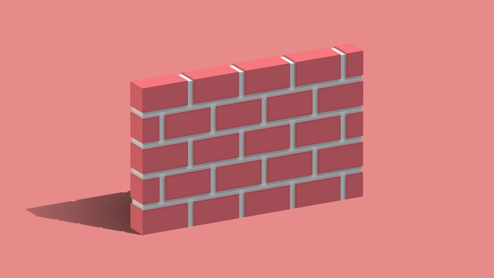 Brick Wall 3D Model
