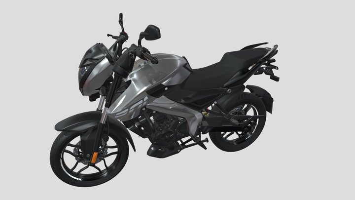 Motorcycle silver 3D Model