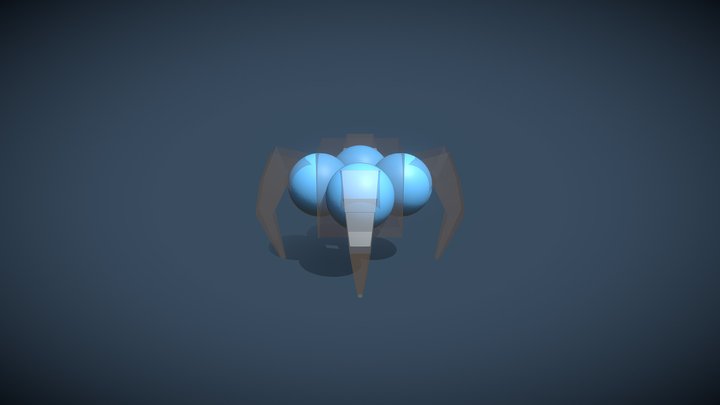 Robot Spider Crystal Creature - polyfjord 3D Model