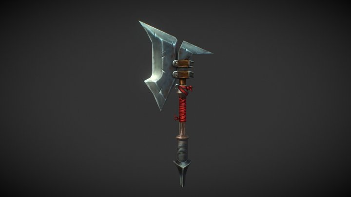 Axe Hand Painting 3D Model