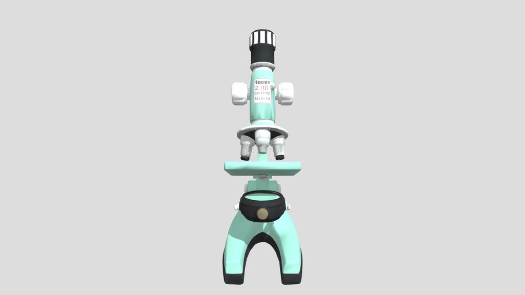 Vintage_ Teal_ Microscope_obj