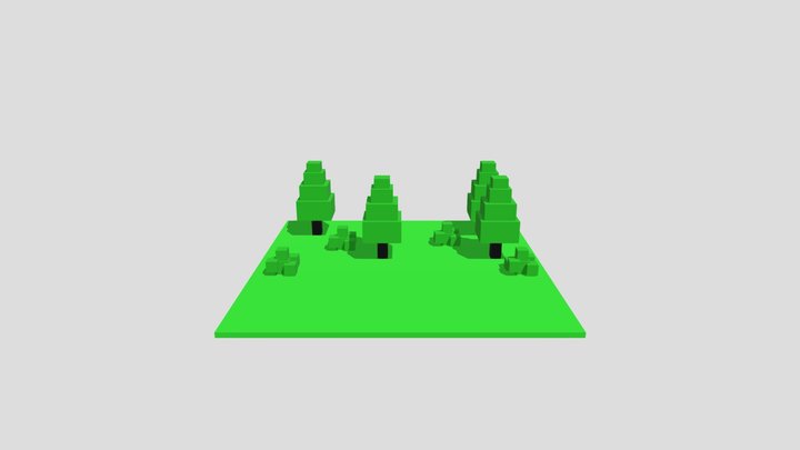 Minecraft small 3d world (OBJ) 3D Model