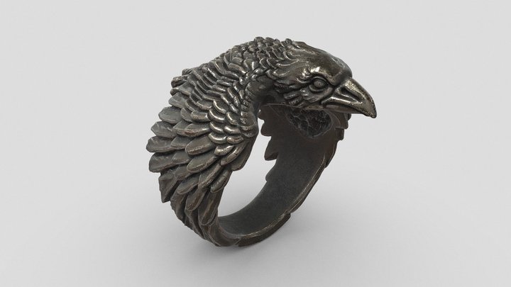 Ravens Eye Ring - Jewellery - 3D Printable 3D Model
