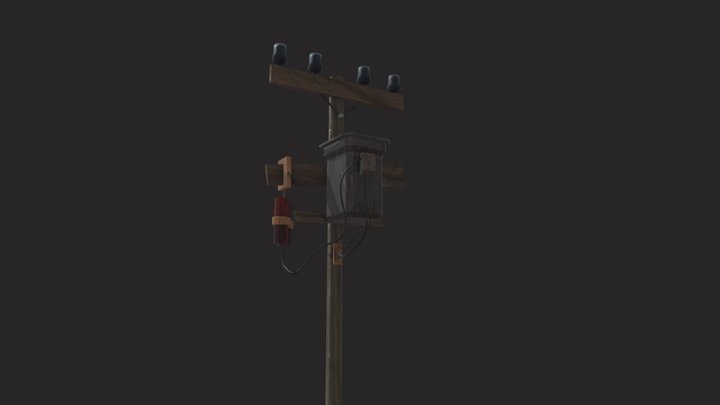 Electric Pole 3D Model