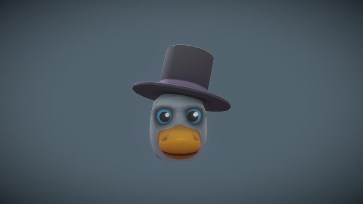 Duck Cartoon Head - Pawtions 3D Model
