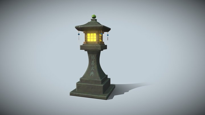 Stylised Lantern Low 3D Model