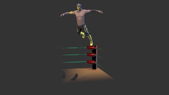 Shooting Star Luchador 3D Model