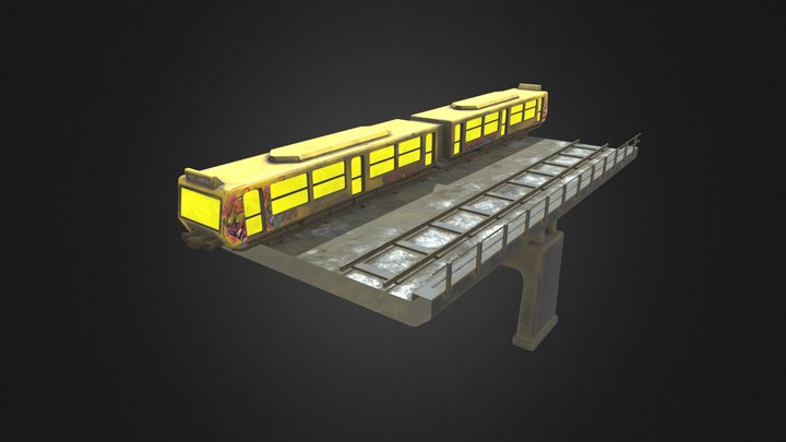 Modular City Train Set 3D Model