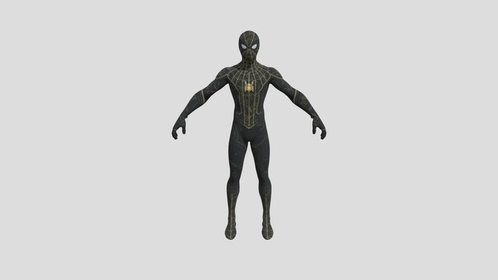 Fortnite Spiderman No Way Home Black Suit 3D Model
