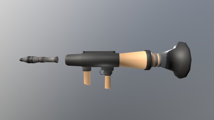 Low-Poly TF2 Rocket Launcher 3D Model